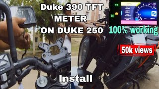 Duke 390 TFT display meter on duke 250 duke 200 install TFT meter price BS6 LED headlight