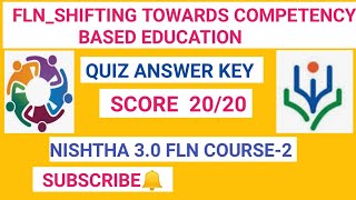 FLN Shifting towards competency based education quiz answer key/#nishthaquizanswer#diksha/ #fln