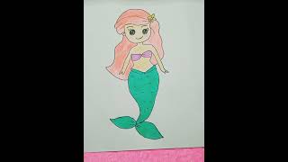 How to draw mermaid (jalpari) || easy drawing for kids 🎨 || full video || #step by step #easydrawing