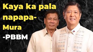 Mensahe ni PBBM kay PRRD sa kaarawan. Pag-imbestiga ng ICC