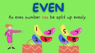 Odd and Even for kids- Math's learning - Number facts - odd and even fun