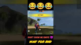 Don't Show Me Emote 😈 Garena Free Fire 🔥| Only One Shot Challenge With Subscriber 🤣 #shorts