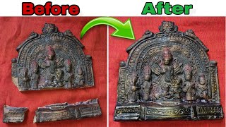 How to repair broken clay idol | Recycling of broken idol | Maa Durga idol repair at home | #recycle