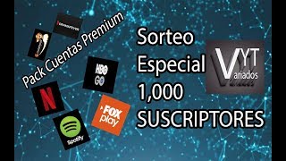 Sorteo cuentas PREMIUM  por 1000 suscriptores| Internacional