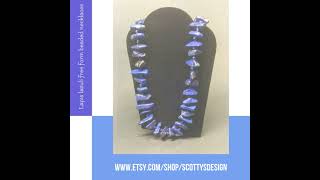 Lapis lazuli free form beaded necklaces