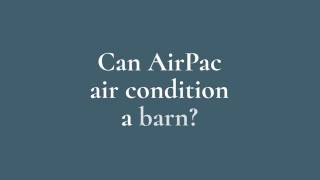 How much does it cost to Air Condition a barn?