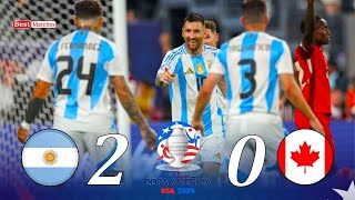 Argentina 2-0 Canada | Copa America 2024 Semi Final Extended Highlights HD 1080i 🎤English Commentary