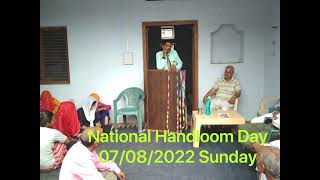 National Handloom Day, 07/08/2022 Sunday Harijan Chaupal, Rampura Legal Aid, Narnaul