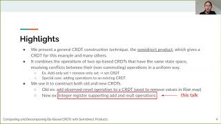 Composing and Decomposing Op-Based CRDTs with Semidirect Products — Matthew Weidner