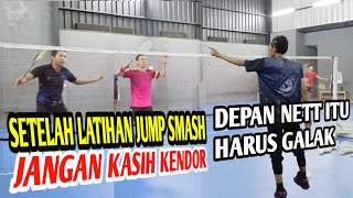 PEMAIN GANDA HARUS GALAK DEPAN NETT #training #badminton