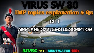 AIR WING NCC VIRUS SW 80 SOP ch1 airplane system descriptions important Q for AIVSC & B/C cert exam