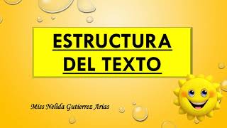 Para niños: Estructura del texto