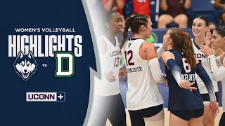 HIGHLIGHTS | UConn Volleyball Beats Dartmouth, Starts Season with Program Best 9-0 Record