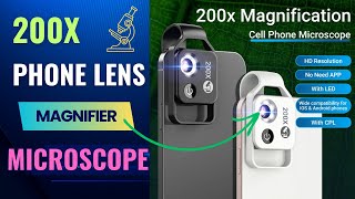 200X Phone Lens Magnifier Microscope