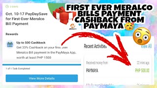 FIRST EVER MERALCO BILLS PAYMENT MISSION STEP BY STEP TUTORIAL😍🥳 || UP TO 500 CASHBACK♥️