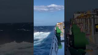 Ship sailing in rough seas #shorts