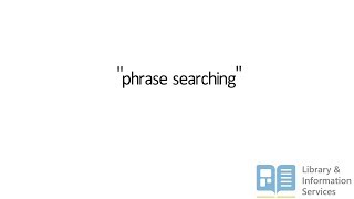 Phrase searching in a minute