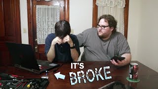 FRIEND BOUGHT A BROKEN GAMING LAPTOP FOR $60!!!!