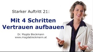 Mit 4 Schritten Vertrauen aufbauen | Starker Auftritt 21