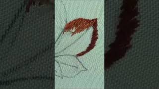 Chestnut Leaf Embroidery Satin Stitch SHORT