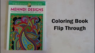 Coloring Book Flip Through - Creative Haven Mehndi Nature Designs Coloring Book  #AdultColoringBook