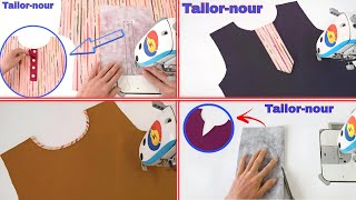 4 Amazing Way to Design Different Necks for Your Outfits | Sewing Tutorial for Beginner |Tailor-Nour