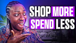 Spend less shop more// Save money while shopping.