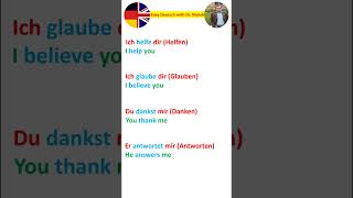 Most Important Dative Verbs in German #shorts