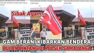 Berkibar - bendera - bulan - bintang - di -polsek- samalanga 29 maret 2024