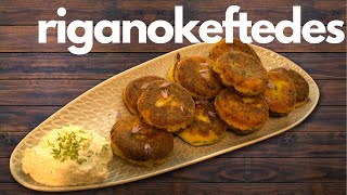 Riganokeftedes mit Tirosalata | oregano potato patties with Feta cheese cream