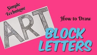 How to Draw Block Letters (Any Letter of the Alphabet)