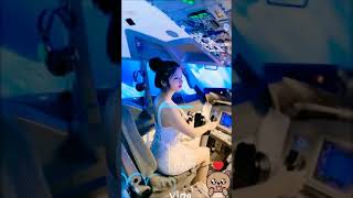 beautiful girl aeroplane driving indin #sortstatusvideo #sorts #sortsyoutub