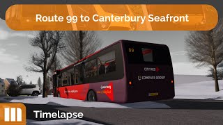 Route 99 to Canterbury Seafront | Canterbury V4.1 Timelapse