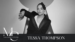 Cover of Harper's BAZAAR August Issue: Tessa Thompson