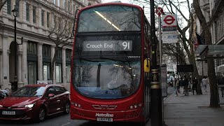 Last Day of ML | Metroline London Bus Route 91 Eclipse Gemini 3 VHW2010