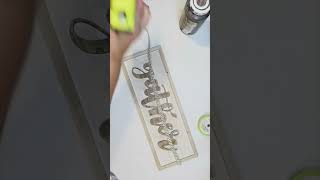 Easy Neutral Fall Gather Dollar Tree Sign DIY