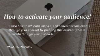 How to activate your audience!✨