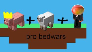 a pig, a sheep, and an egotistical fruit plays some bedwars