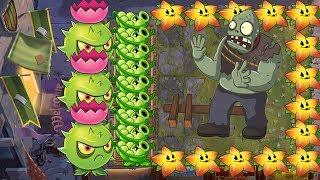 Pvz 2 Battlez - Starfruit, Homing Thistle vs 999 Zombies