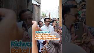 Ridwan Kamil Bakal rutinkan semabako murah tiap kelurahan  #ridwankamil #pilkadajakarta