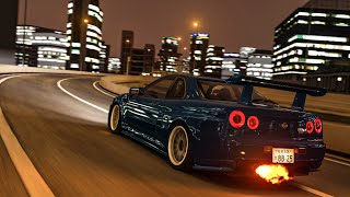 NISSAN GT-R R34 V-SPEC | OTARUMI TOUGE & SHUTO EXPRESSWAY | ASSETTO CORSA