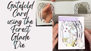 Gatefold Card Spring Forest Themed Card using Funky Fossil Designs Stamp and Die