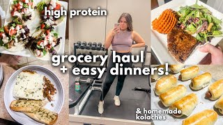 fat loss grocery haul, easy dinner ideas & high protein meals!