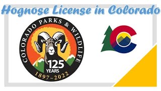 Colorado Parks & Wildlife Hognose License