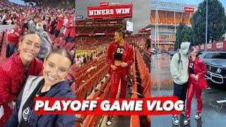 NFL PLAYOFF GAME WEEK VLOG: moving + shopping + 49er win!!!