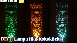 LAMPU HIAS MOTIF KOKOK BELUK DARI PIPA PARALON