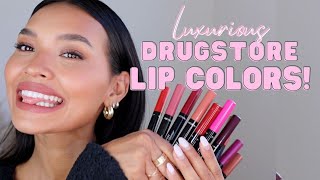 LUXURIOUS DRUGSTORE LIP COLORS! | NICOLE ELISE