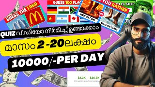 ലക്ഷങ്ങൾ കൊയ്യാം ഈ ചാനലിലൂടെ!! Ultimate quiz video creating guide  #youtubechannel #makemoneyonline