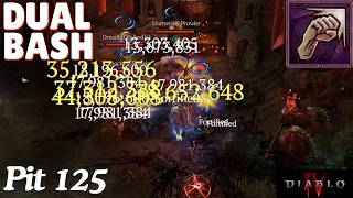 Diablo 4 - Season 4 Dual-Wield Bash Barbarian Build & Pit Clear 125