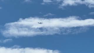 Air Transit Airbus A330-300 Flying Overhead in far distance